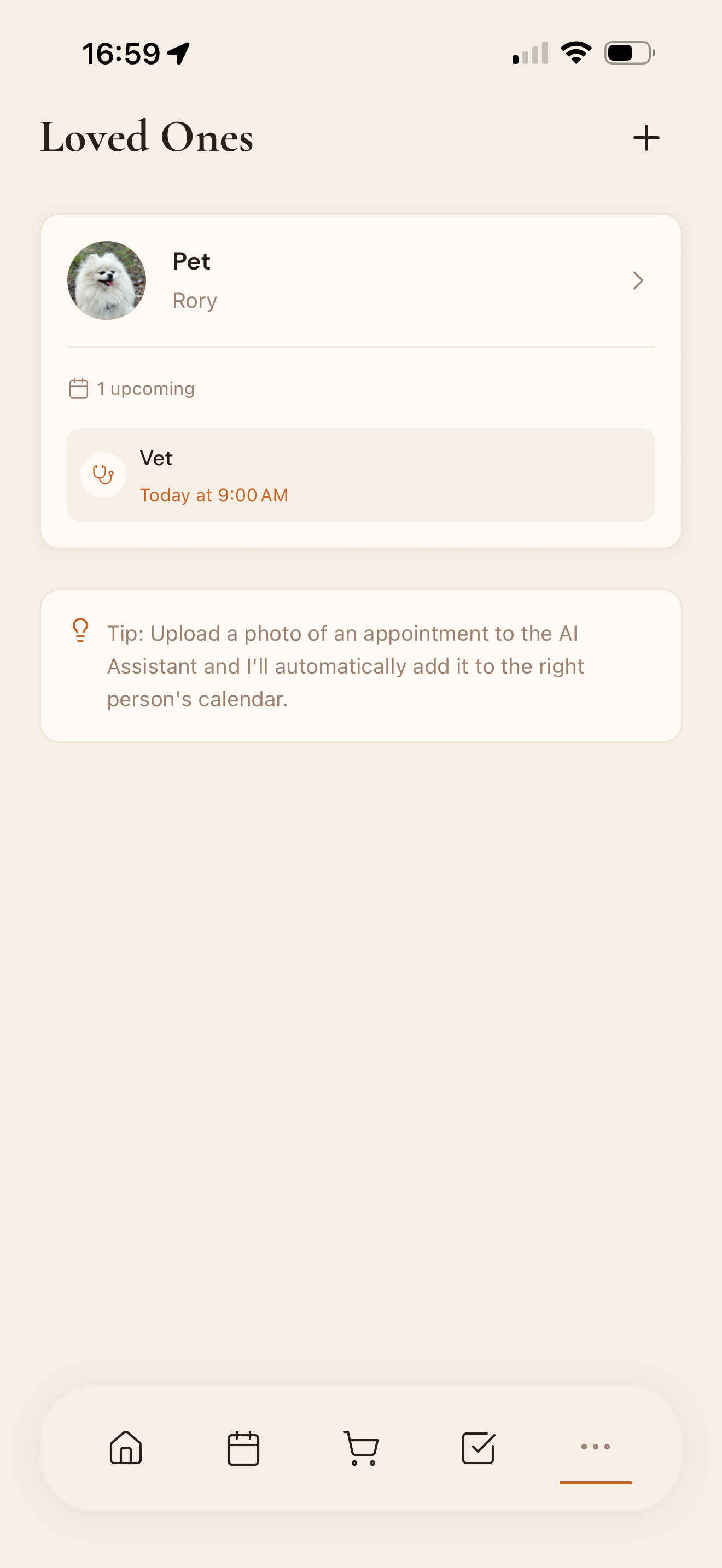 Loved ones - schedules and record